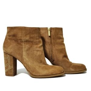 Nine West QUALINIA Tan Suede Bootie, Sz 10M